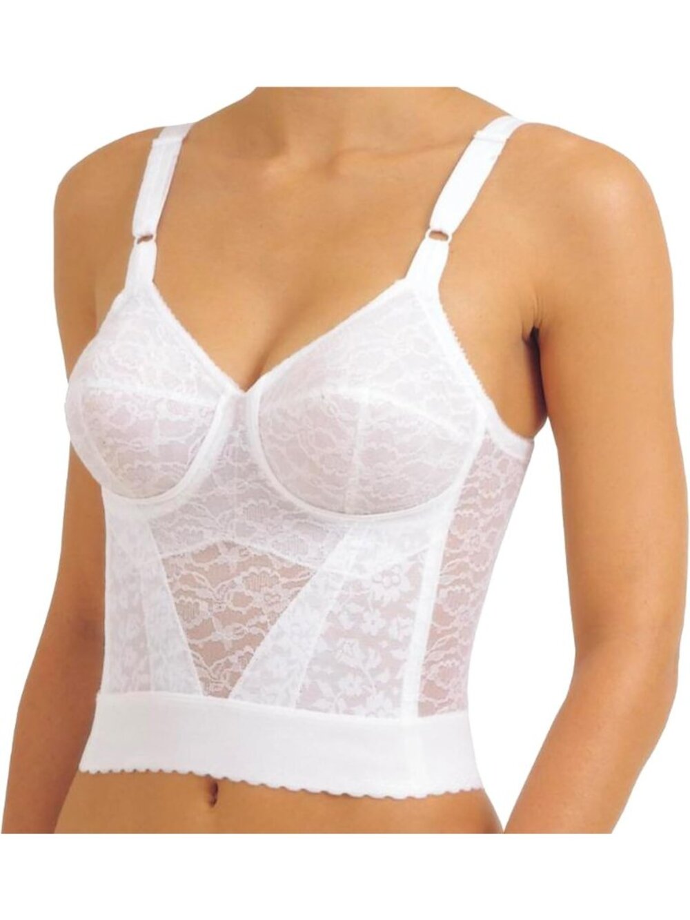 Longline Wireless Bra | Extra-Firm Support Shapewear | Expandable Cups & Posture